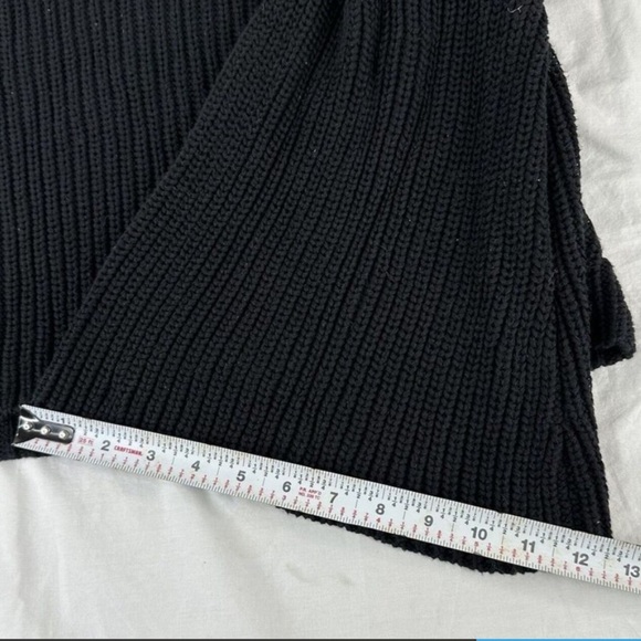Free People Damsel Black Bell Sleeve Knit Sweater size medium - Picture 4 of 16